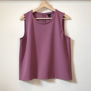 Lilac Ann Taylor crepe shell (Spanish lavender)